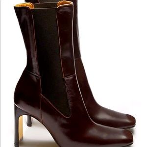 Miista Jeanne brown nappa leather slipon boots